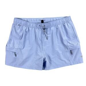 Voyager Men’s XXL Light Blue Cargo Shorts Stretch Hiking Outdoor Gorpcore